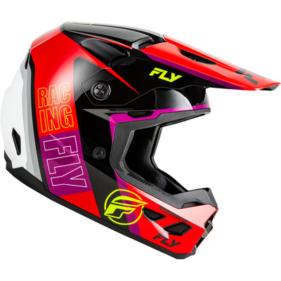 Fly Racing Kinetic Rally Helmet Red/Black/White - Right Side View