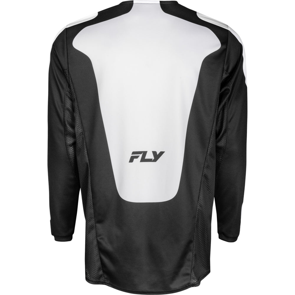 Fly Racing Kinetic Sym Jersey Black/White - Rear View