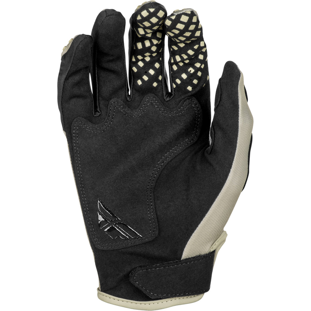 Fly Racing Kinetic Sym Gloves Light Grey/Red/Black - Palm View