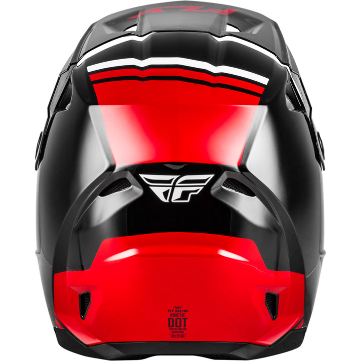 Fly Racing Kinetic Verdict Helmet Black/Red/White - Rear View