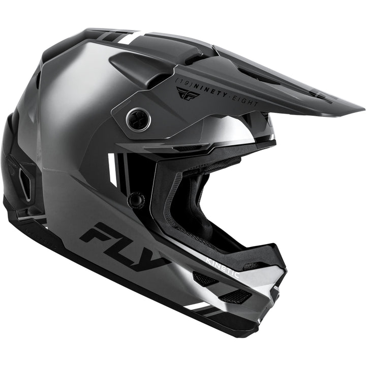 Fly Racing Kinetic Verdict Helmet Grey/Black/White - Right Side View