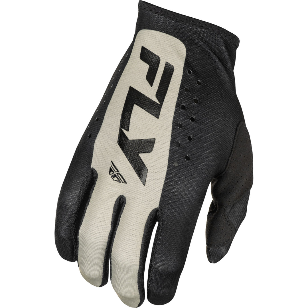 Fly Racing Lite Gloves Black/Grey - Back of Hand View