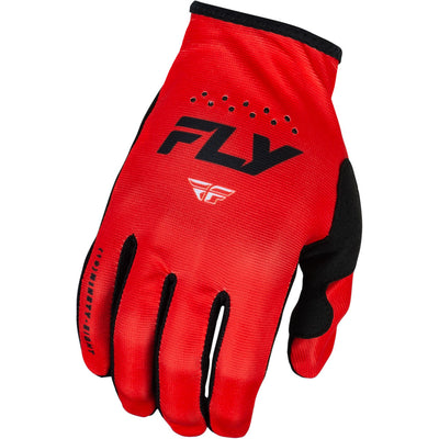 Fly Racing Lite Gloves Red/Black - Back of Hand View