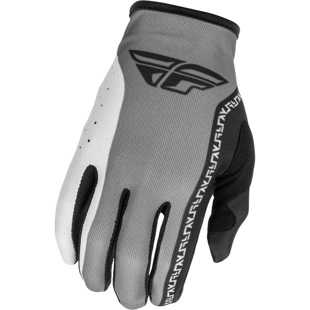 Fly Racing Lite Gloves Grey/Black - Back of Hand View