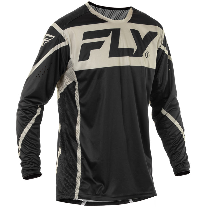 Fly Racing Lite Jersey Black/Grey - Front View