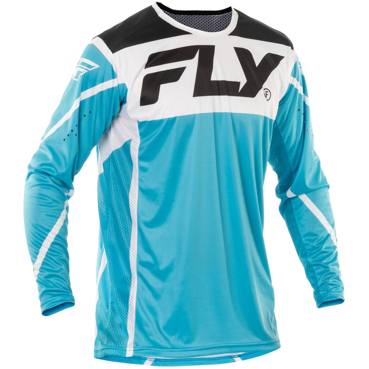 Fly Racing Lite Jersey Blue/White/Black - Front View