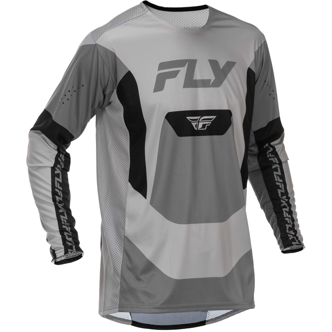 Fly Racing Lite Jersey Grey/Black - Front View