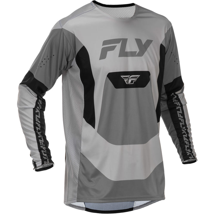Fly Racing Lite Jersey Grey/Black - Front View