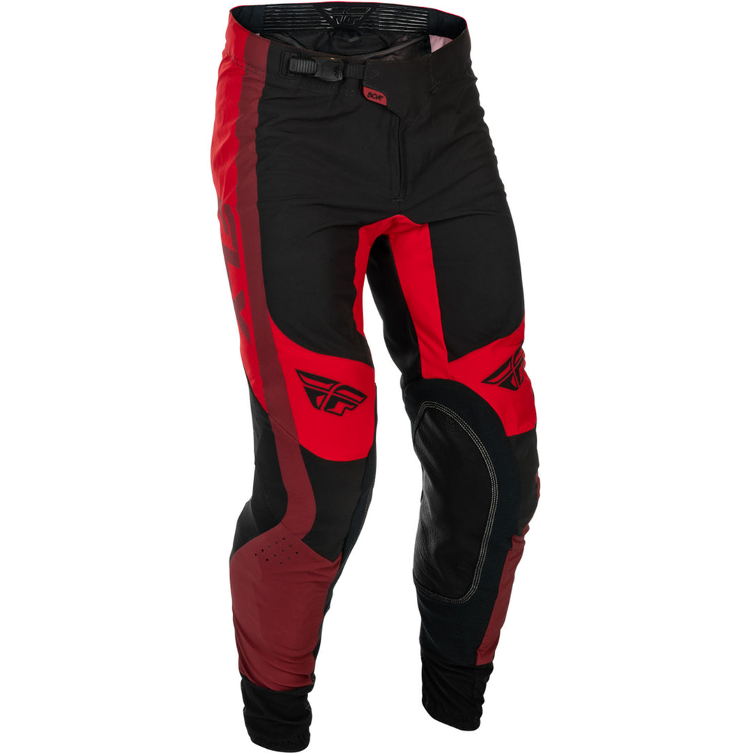 Fly Racing Lite Pants Black/Red - Front Right Side View