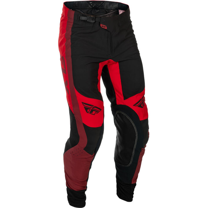 Fly Racing Lite Pants Black/Red - Front Right Side View