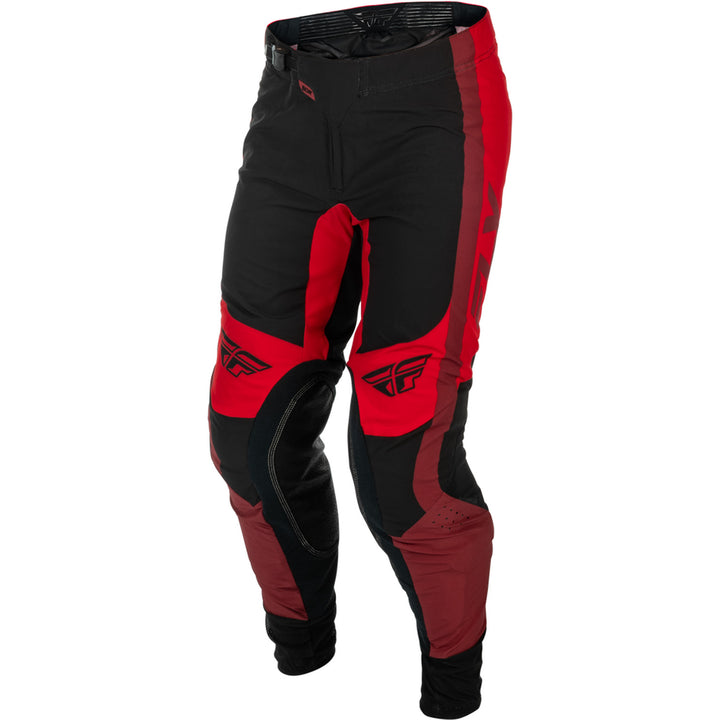Fly Racing Lite Pants Black/Red - Front Left Side View