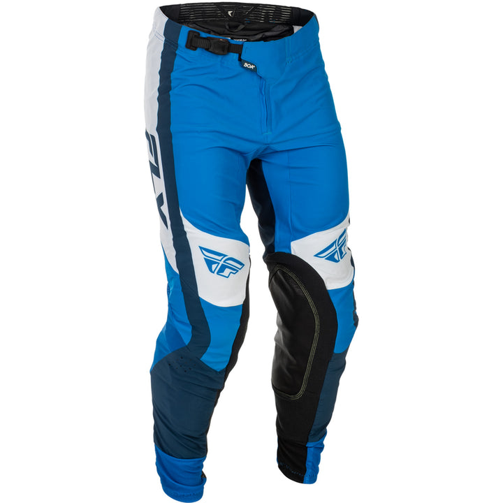 Fly Racing Lite Pants Blue/White - Front Right Side View