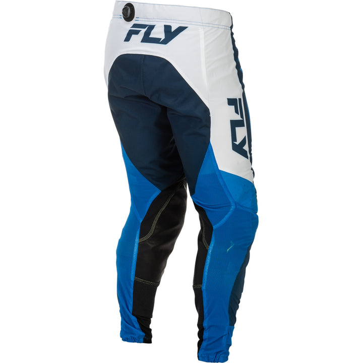 Fly Racing Lite Pants Blue/White - Rear Right Side View