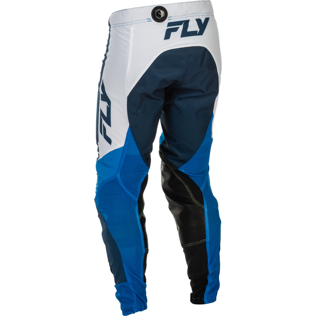 Fly Racing Lite Pants Blue/White - Rear Left Side View