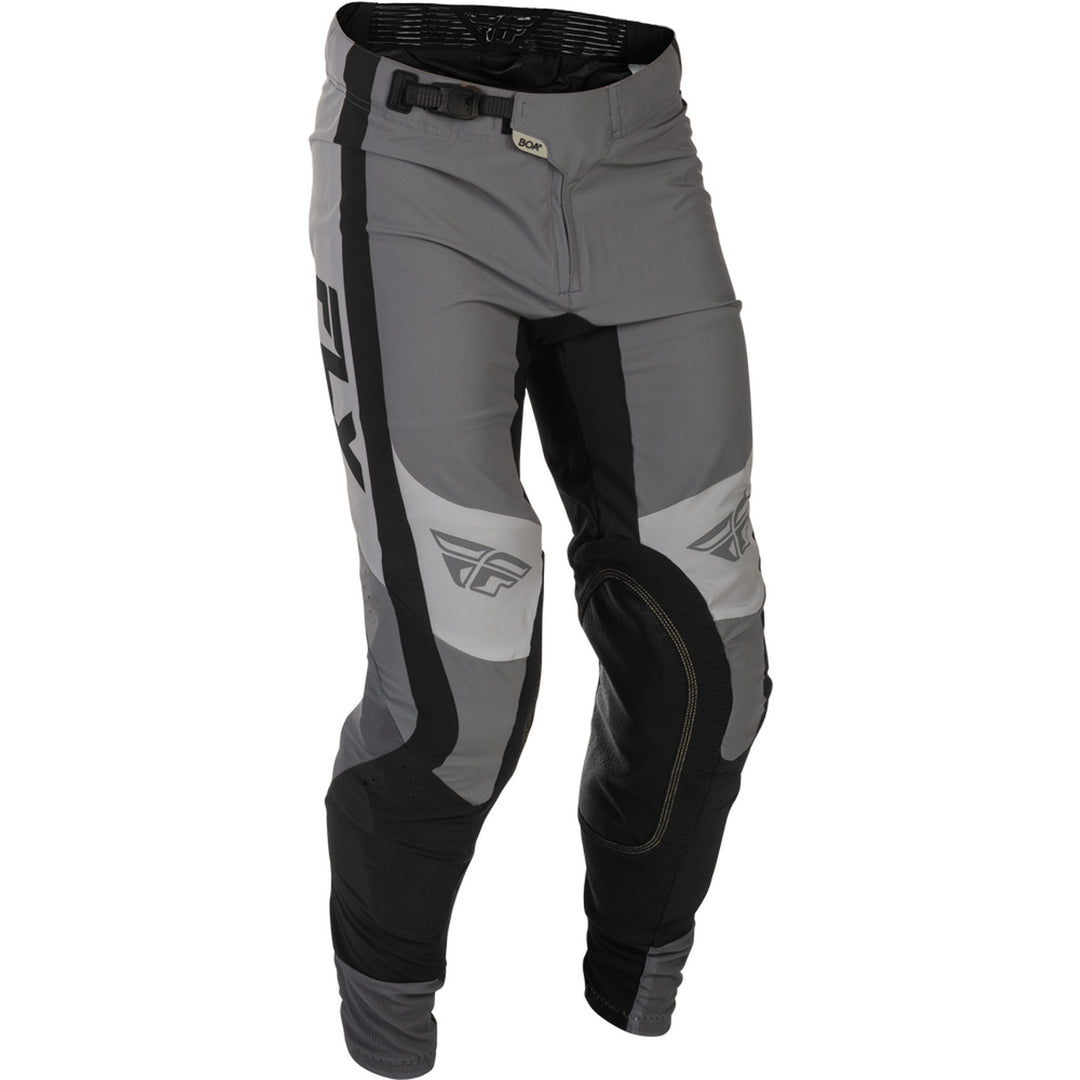 Fly Racing Lite Pants Grey/Black - Front Right Side View