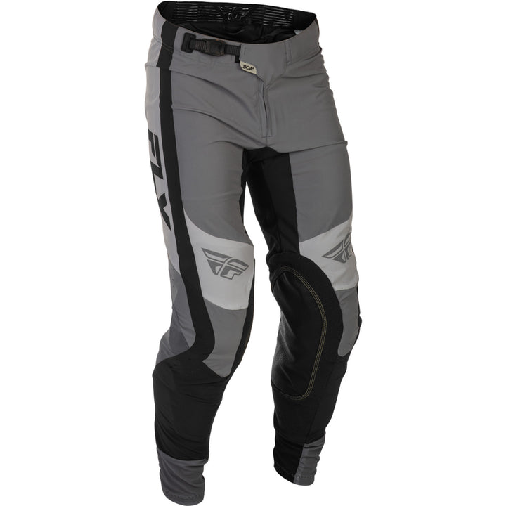 Fly Racing Lite Pants Grey/Black - Front Right Side View