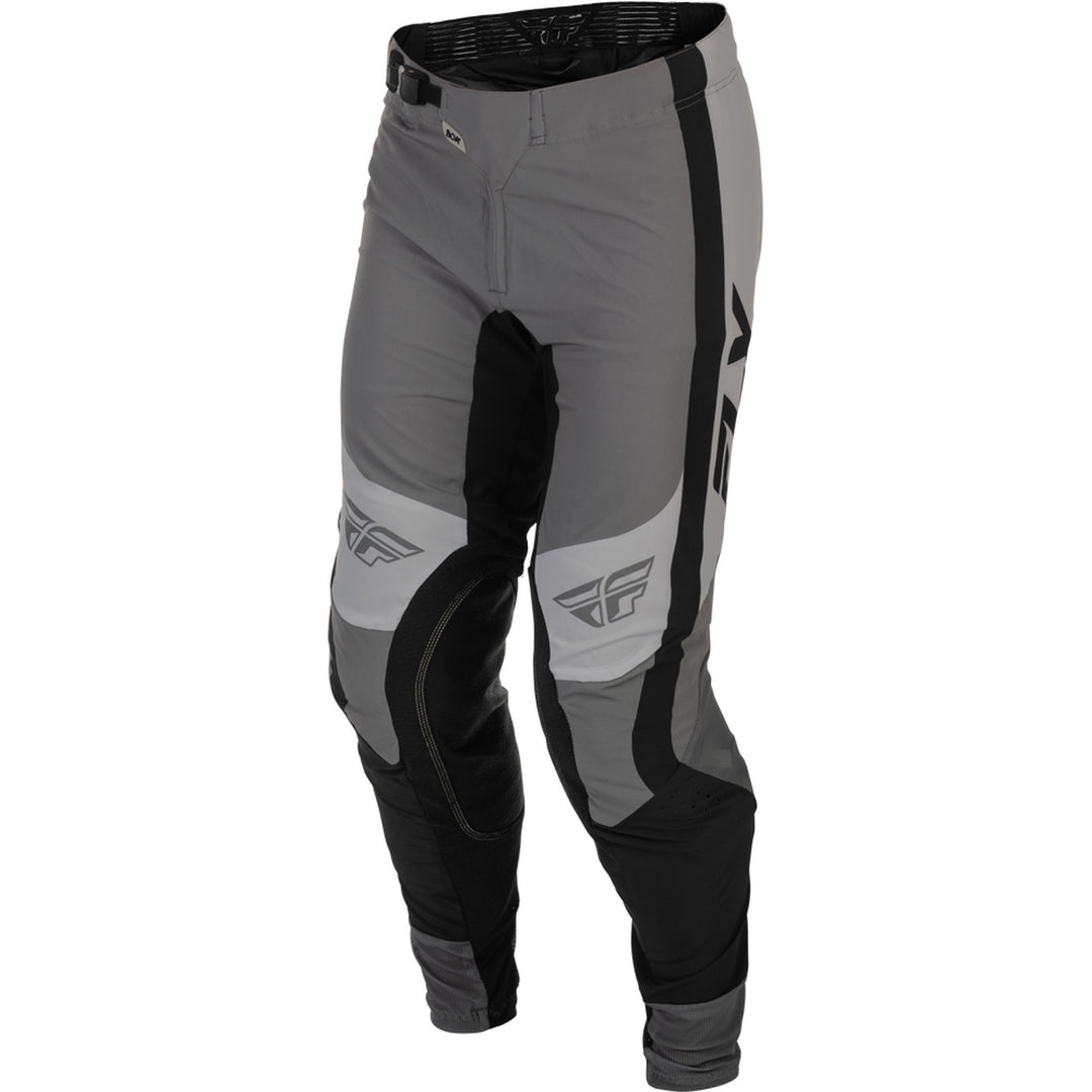 Fly Racing Lite Pants Grey/Black - Front Left Side View