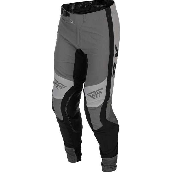 Fly Racing Lite Pants Grey/Black - Front Left Side View