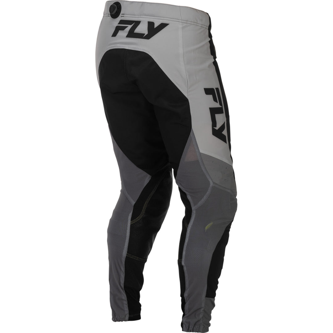 Fly Racing Lite Pants Grey/Black - Rear Right Side View