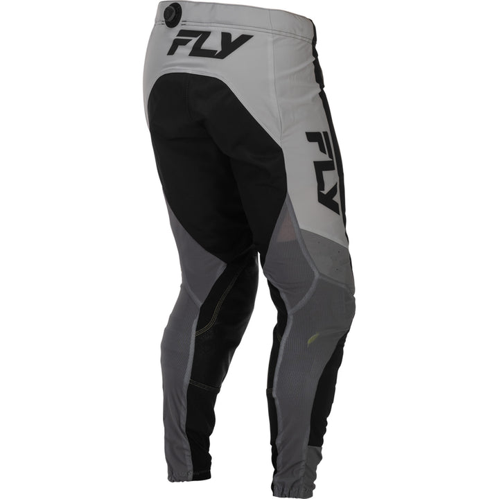 Fly Racing Lite Pants Grey/Black - Rear Right Side View