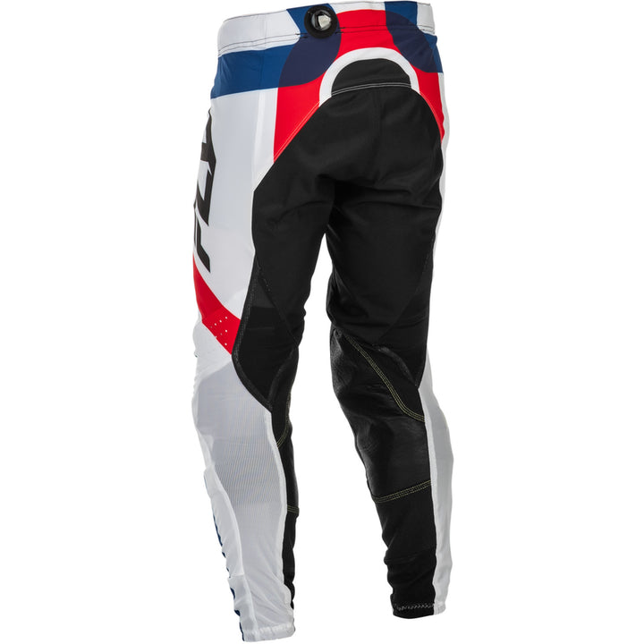 Fly Racing Lite SE Glory Pants Red/White/Blue - Rear Left Side View