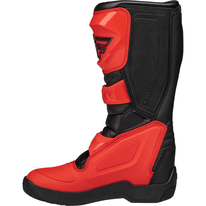 Fly Racing Maverik LT Boots Red/Black - Inner Side View
