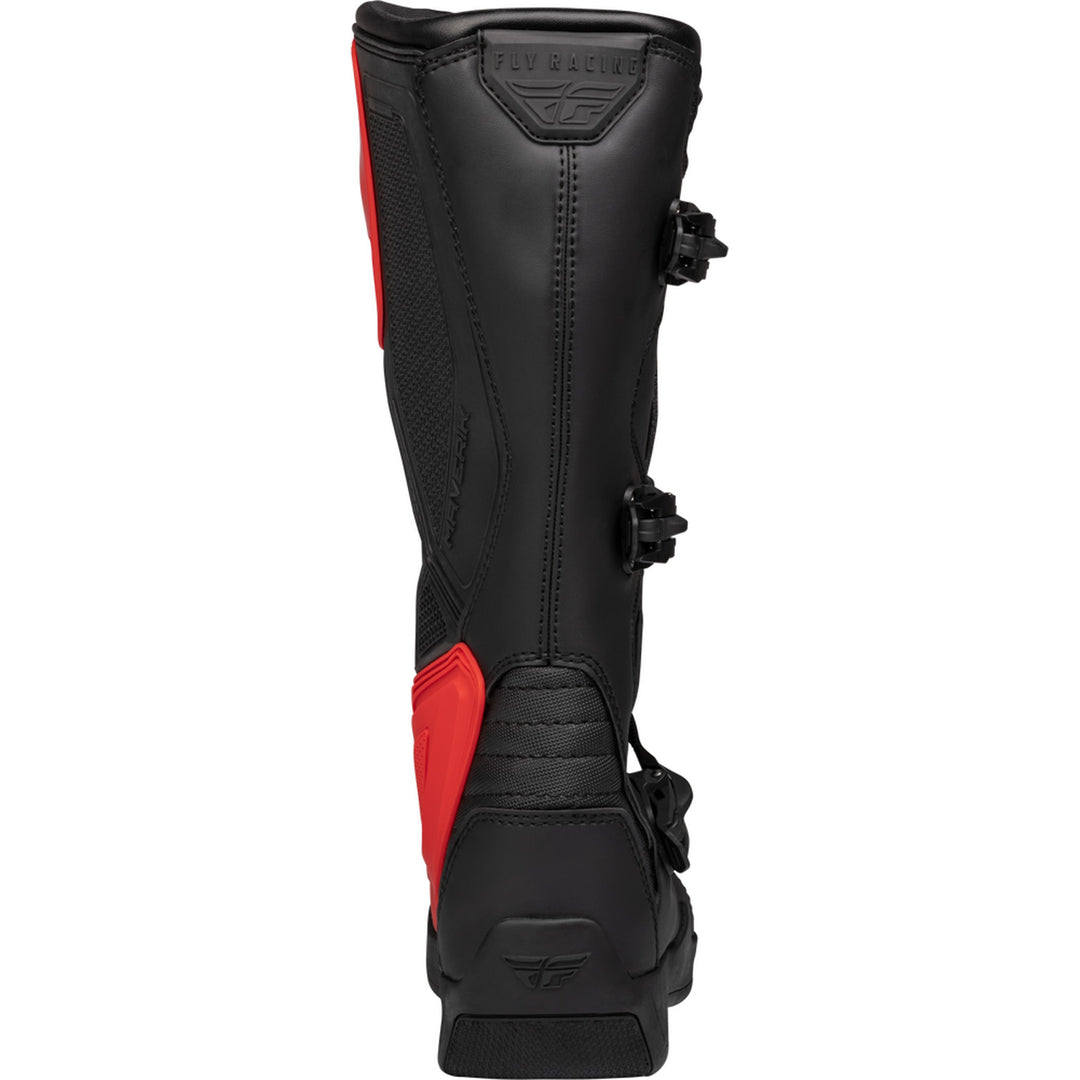 Fly Racing Maverik LT Boots Red/Black - Rear View