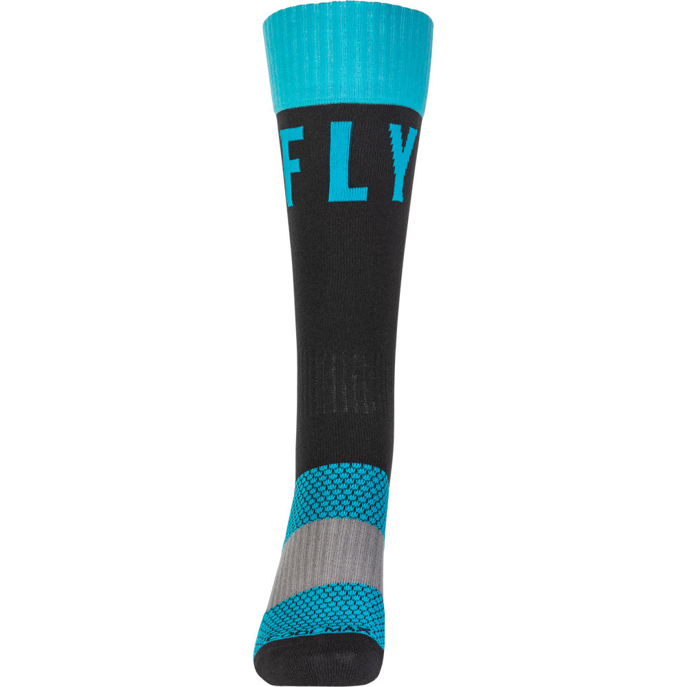 Fly Racing MX Pro Socks Blue/Black - Front View