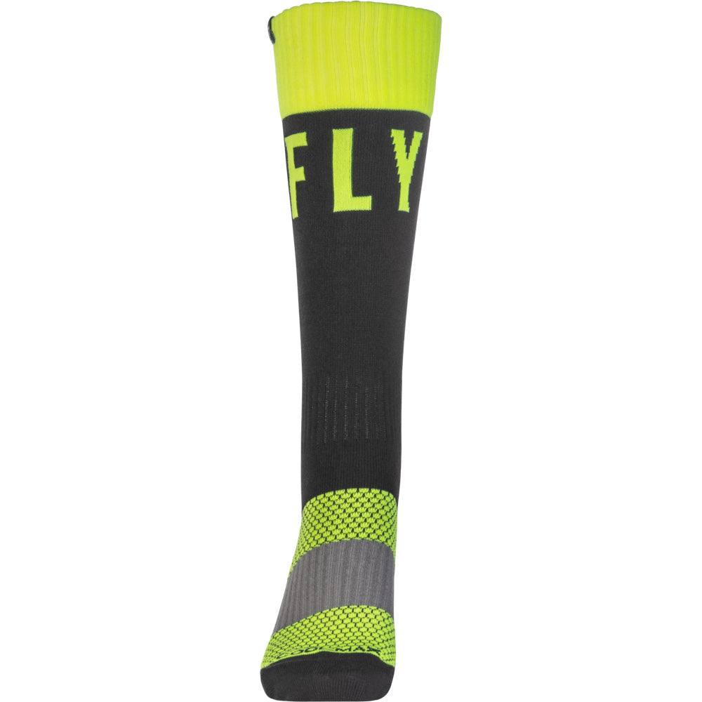 Fly Racing MX Pro Socks Hi-Vis/Black - Front View