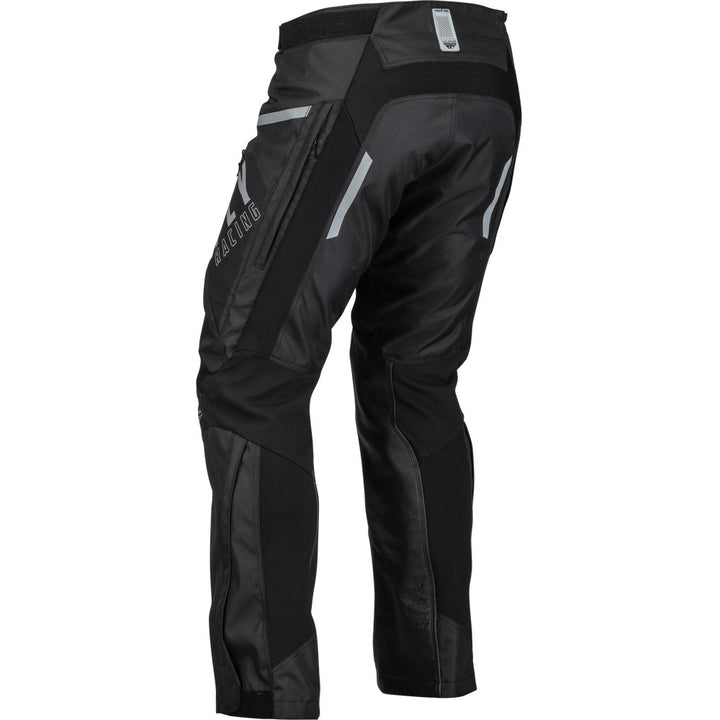 Fly Racing Patrol Over-Boot Pants Black/White - Rear Left Side View
