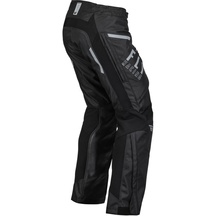 Fly Racing Patrol Over-Boot Pants Black/White - Rear Right Side View