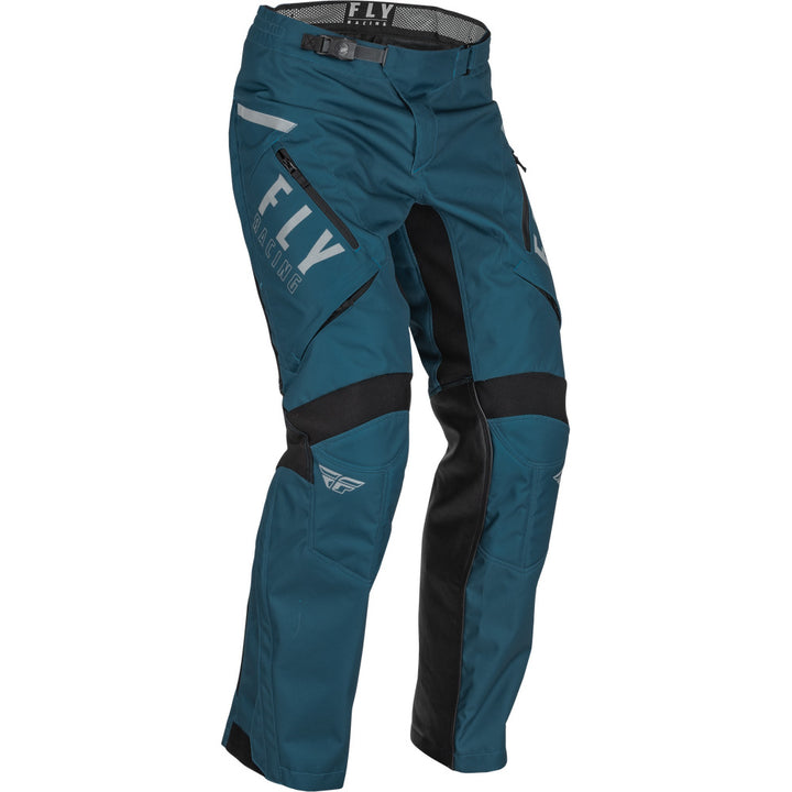 Fly Racing Patrol Over-Boot Pants Slate Blue/Black - Front Right Side View