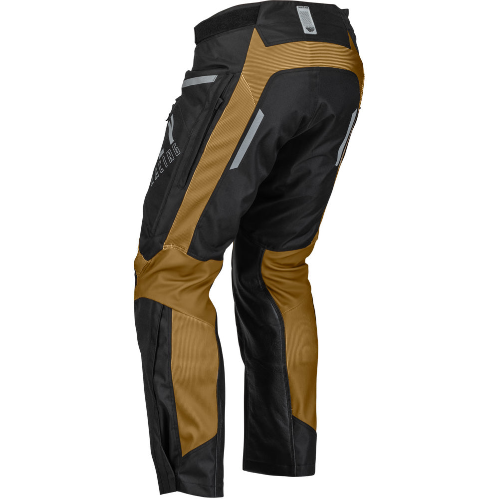 Fly Racing Patrol Over-Boot Pants Caramel/Black - Rear Left Side View