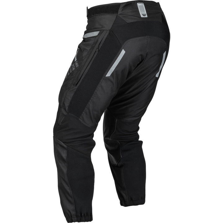 Fly Racing Patrol Pants Black/White - Rear Left Side View
