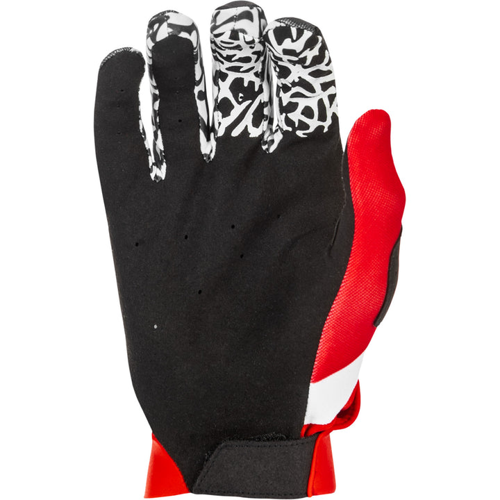 Fly Racing Pro Lite SE dbk. Gloves Black/White/Red - Palm View