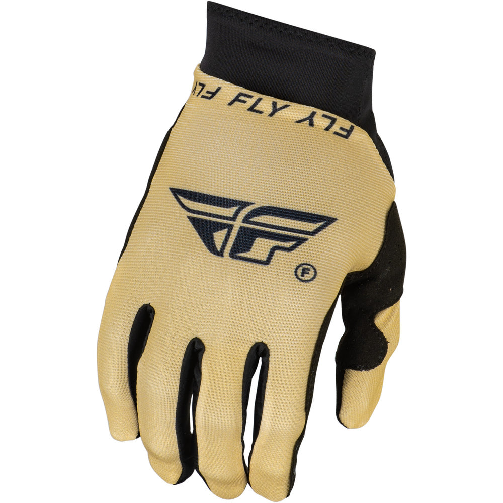 Fly Racing Pro Lite Gloves Khaki/Black - Back of Hand View