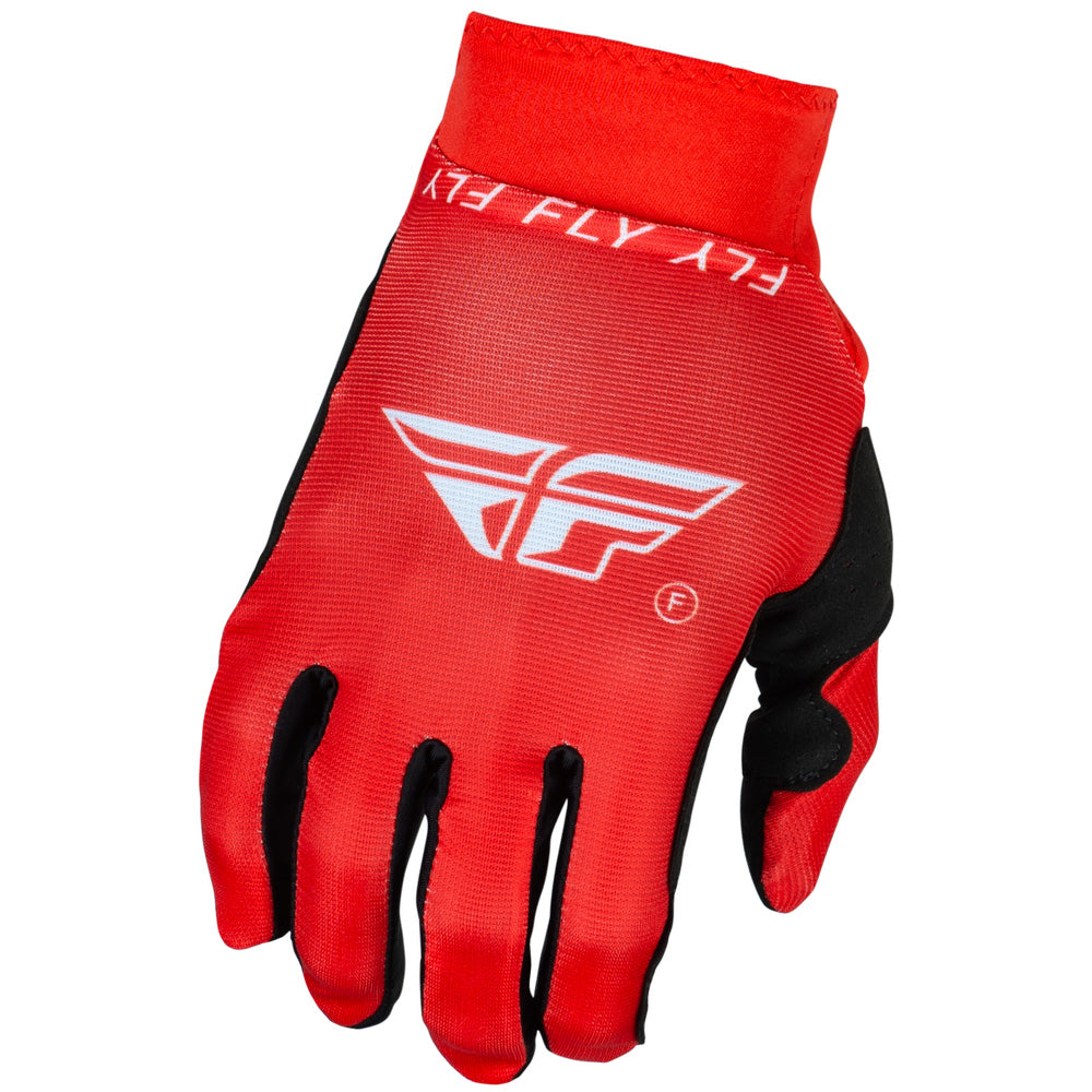 Fly Racing Pro Lite Gloves Red/White - Back of Hand View