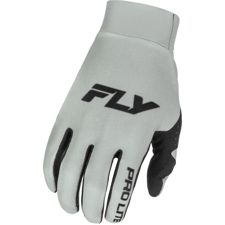 Fly Racing Pro Lite Gloves Grey/Black - Back of Hand View