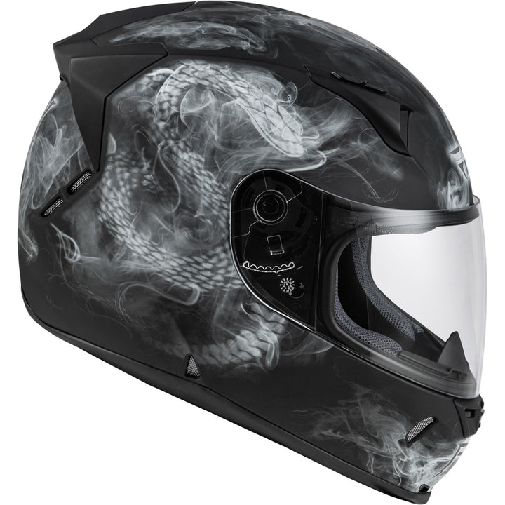 Fly Racing Revolt Coil Helmet Matte Black/White - Right Side View