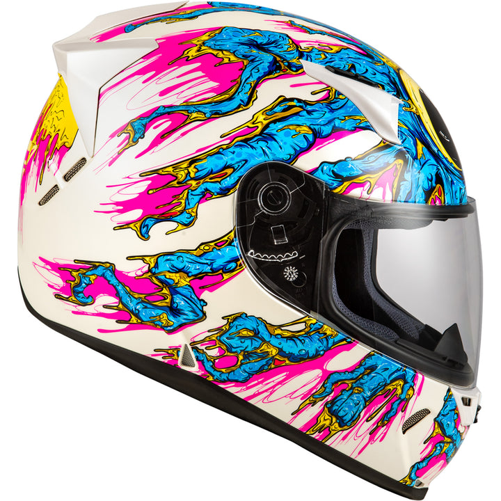 Fly Racing Revolt Space Creep Helmet Light Blue/White/Pink - Right Side View