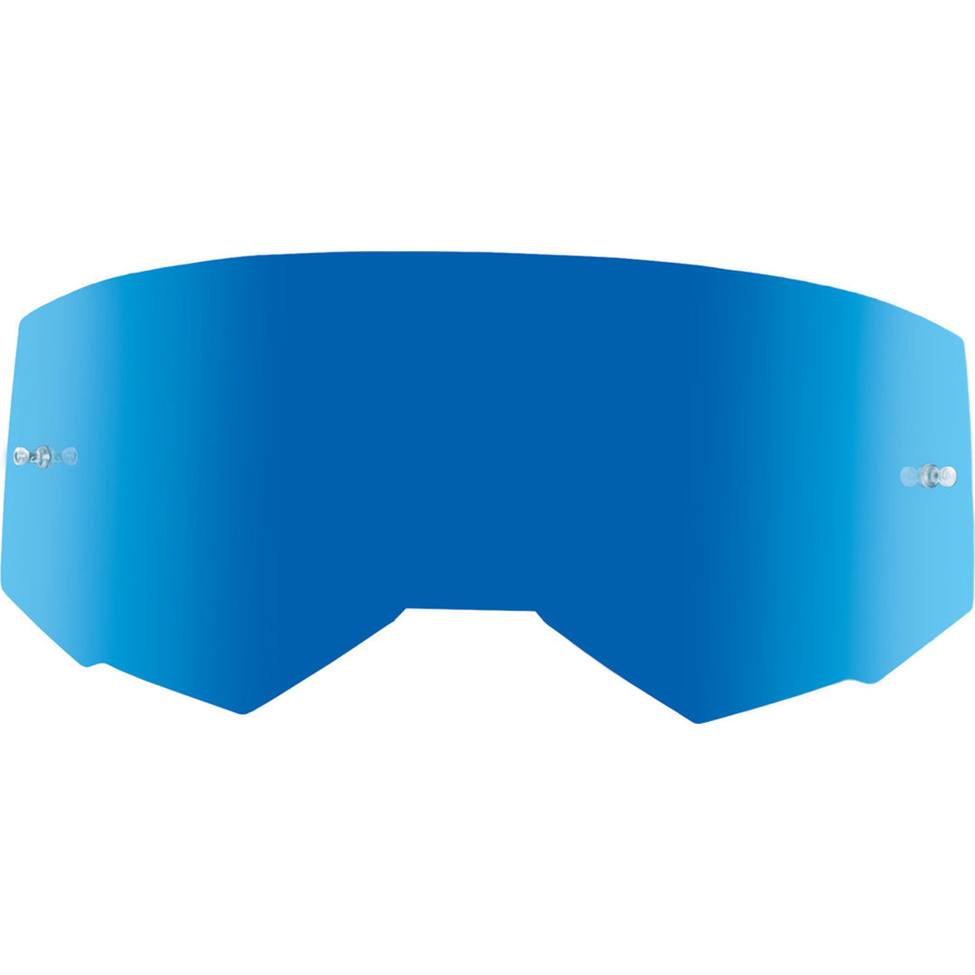 Fly Racing Replacement Lens - 2019+ Zone/Zone Pro/Focus Blue Mirror Smoke - Front View