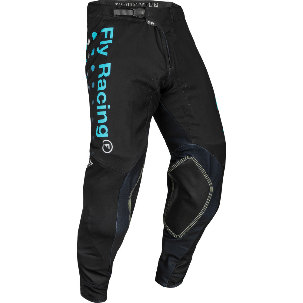 Fly Racing S.E. Evolution DST Strobe Pants Black/Electric Blue - Front Right Side View