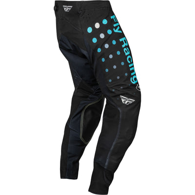 Fly Racing S.E. Evolution DST Strobe Pants Black/Electric Blue - Rear Right Side View