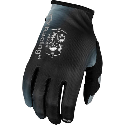 Fly Racing S.E. Lite Legacy Gloves Light Grey/Black - Back of Hand View