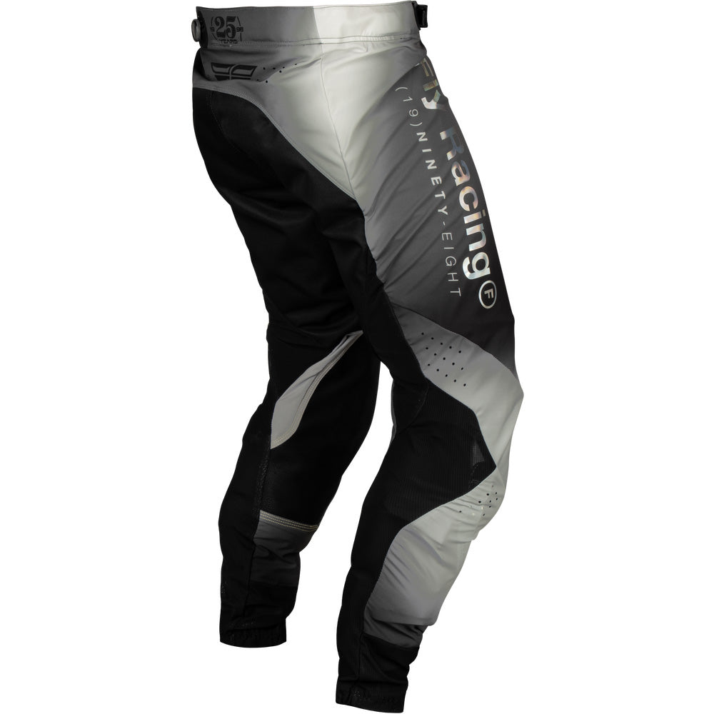 Fly Racing S.E. Lite Legacy Pants Light Grey/Black - Rear Right Side View