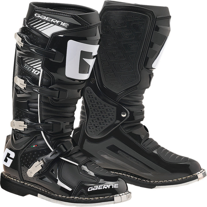 Gaerne SG-10 Boots Black - Front Side View of Pair