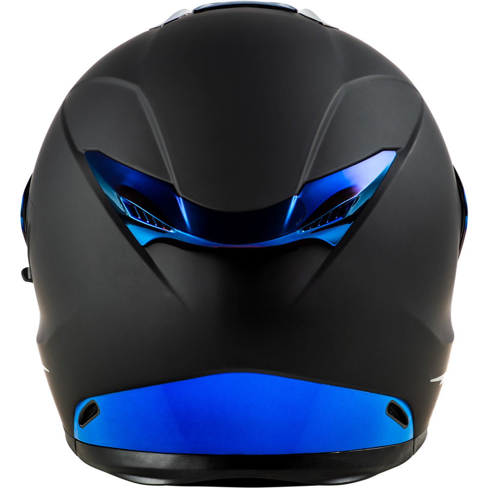 Fly Racing Sentinel Recon Helmet Matte Black/Blue Chrome - Rear View