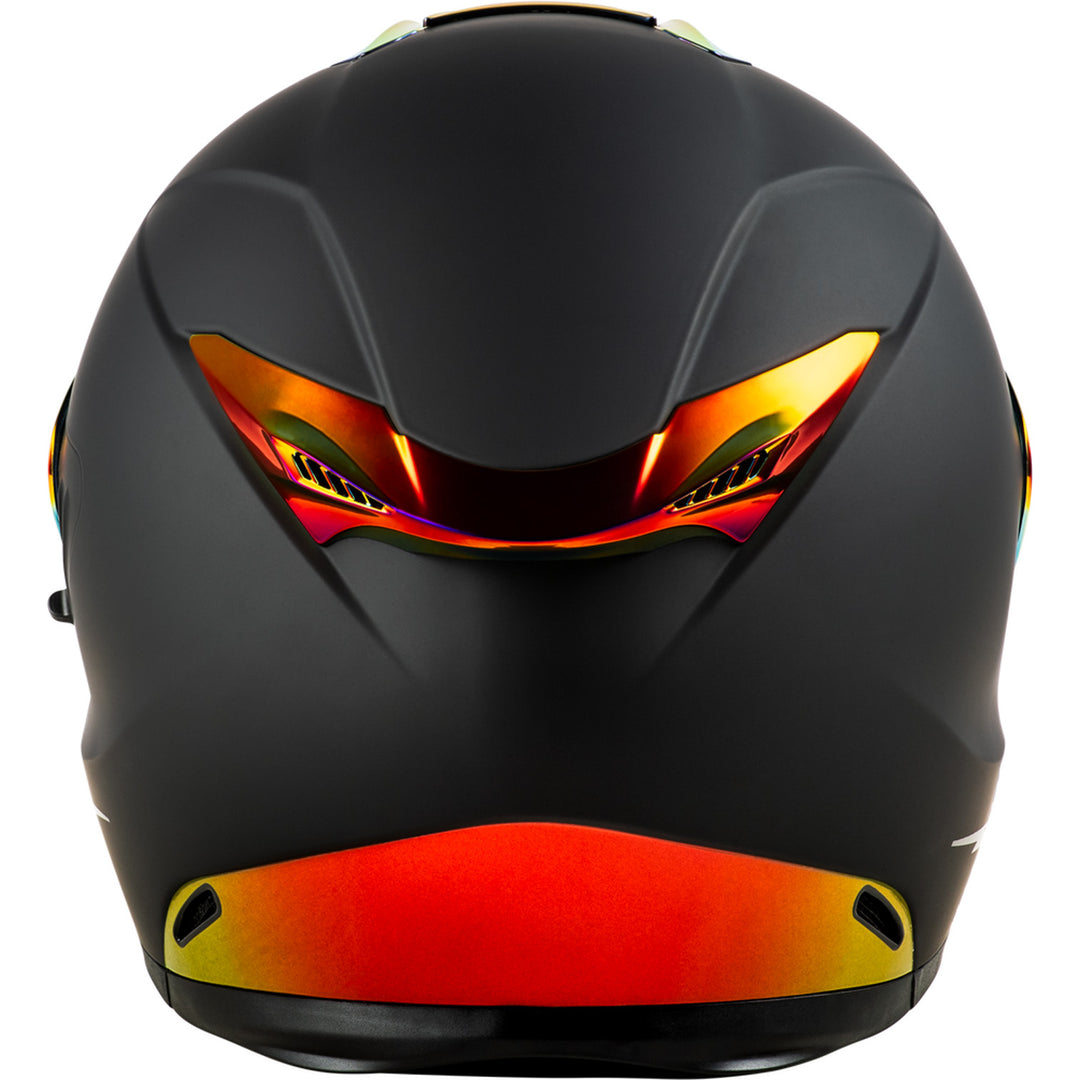 Fly Racing Sentinel Recon Helmet Matte Black/Fire Chrome - Rear View