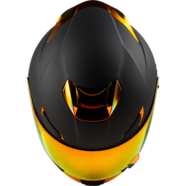 Fly Racing Sentinel Recon Helmet Matte Black/Fire Chrome - Top Down View