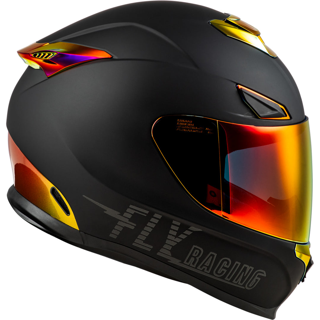 Fly Racing Sentinel Recon Helmet Matte Black/Fire Chrome - Right Side View